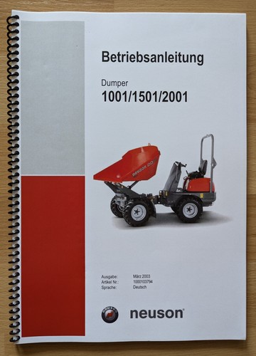 Neuson dumper 1001 1501 - neuson, /