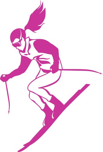 Autoaufkleber ski 024 - ski,