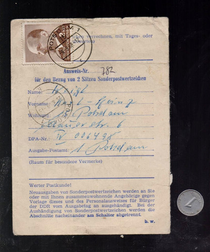 Berechtigungsschein zum bezug - zum,