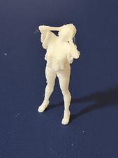 Deko Slotcar Figur Frau mit Hände am Kopf  FFMHAK unbemalt für Carrera 132 Uni