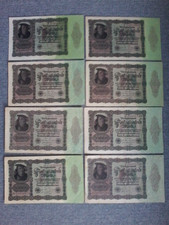 Reichsbanknoten 8 x 50000 Mark