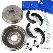 2x ATE Bremstrommel + Bremsbackensatz +2x Radbremszylinder für VW Polo 9N 6R Fox