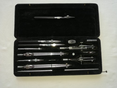 Antiker riefler zirkelkasten - riefler,