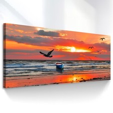 Leinwand bild sonnenuntergang - leinwand,