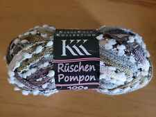 3 X Rüschen Pompon Wolle - Klaus Koch Kollektion - Hobbyaufgabe - je Knäul