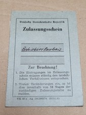 Registrierschein ddr - registrierschein,