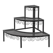 Eck-Pflanzentreppe Pflanzenregal Blumenbank Blumenregal Nostalgie 3 Stufen