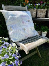 Zauberhaftes nostalgisches Kissen mit Pariser Patisserie Motiven, 55 x 55cm