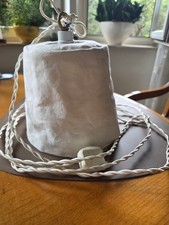 Mobile Lampe aus Stoff, sieht aus wie Papier. Hängelampe, 16 cm hoch, 18 cm Durc