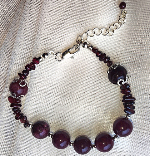 Armband aus granatstein - aus,