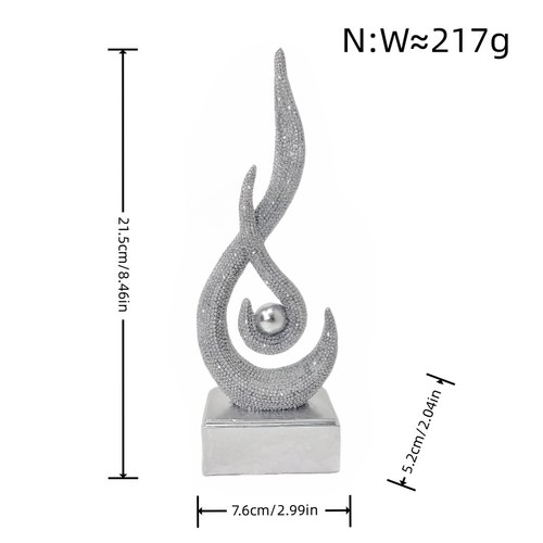 Moderne skulptur flamme deko - moderne,
