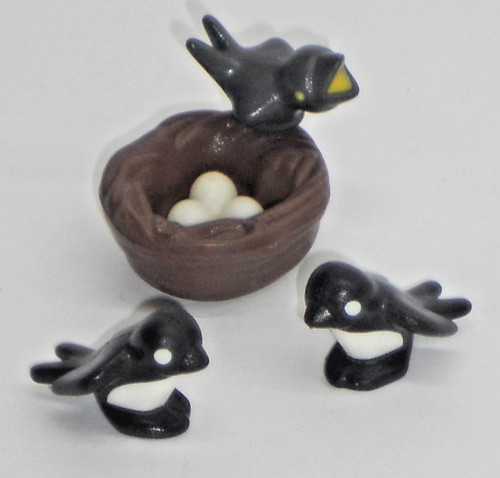 Schwalben familie mit - familie, nest