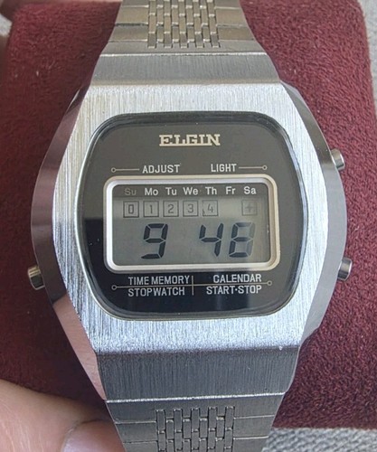 Vintage elgin digitaluhr - vintage,