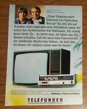 Seltene Werbung TELEFUNKEN VR 440 Video-Recorder PALcolor 8920 Fernseher 1980