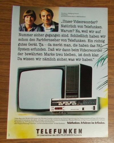 Seltene werbung telefunken - seltene, vr