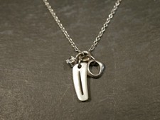 Hübsche 925 Silber Kette Ankerkette Markenschmuck Fossil Zirkonia Perlmuttartig 