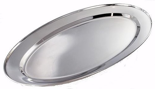 Edelstahl oval reistablett - edelstahl,