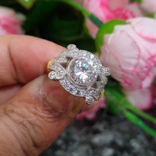 2Kt Rund Diamant Vintage Art