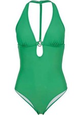 Neu Badeanzug Gr. 40 Cup A+B Opalgrün Damen-Schwimmanzug Einteiler