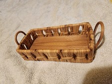 Kleiner Flechtkorb Holz Korb Weiden Körbchen 8 x 16 cm Deko Organizer Natur