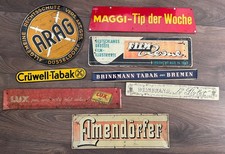 8x altes Blechschild Werbeschild kein Emailschild