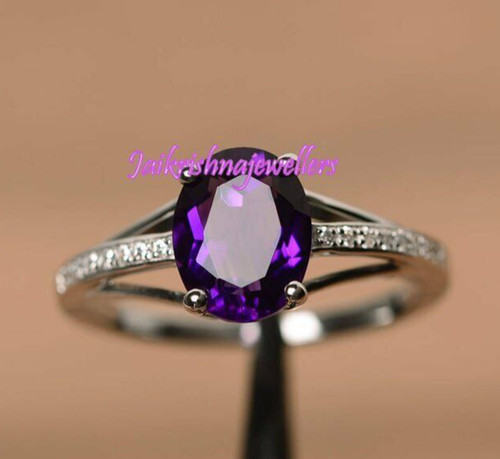 10k gold amethyst ring rose - 10k, ring,rose
