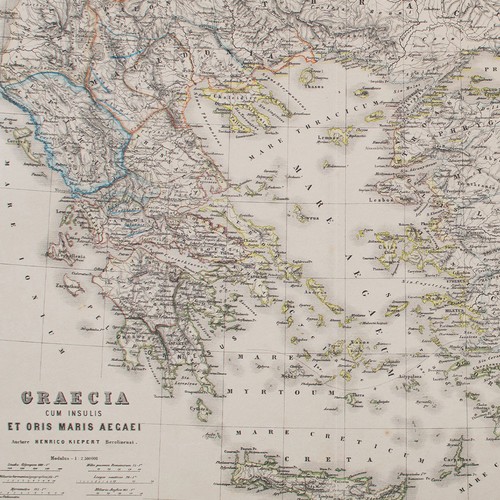 Historische karte griechenland - historische,
