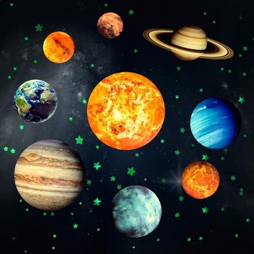 Leuchtaufkleber sonnensystem - leuchtaufkleber,