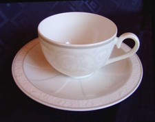 V&B GRAY PEARL  Kaffeetasse mit Untertasse  sehr gut  VILLEROY&BOCH mehr