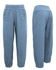 Leinen Hose Damen GR 40 42 44 46 48 50 52 54 Sommerhose Schlupfhose 100% Leinen