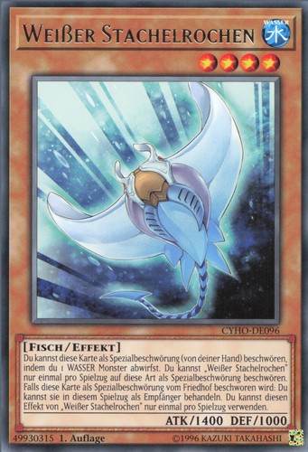 Yugioh weißer stachelrochen - yugioh,