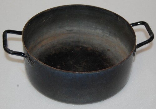 Alter flacher topf emaille - alter,