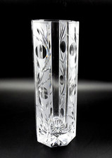 dekorative Vase Kristall - Kristallvase - Glasvase - eckig - ca. 24 cm (84)