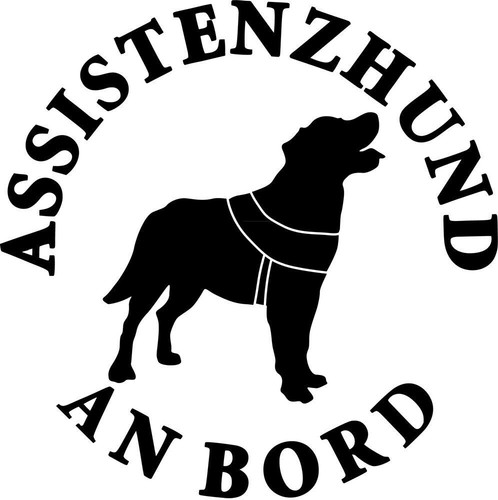 Assistenzhund autoaufkleber - assistenzhund,