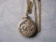 TU-56 Taschenuhr Sprungdeckeluhr Herrenuhr Watch Delphin, Dolphin Bronze