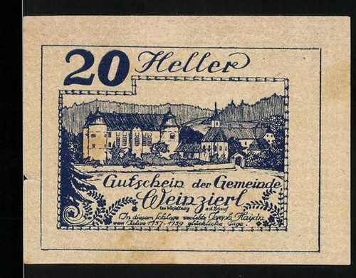 Notgeld weinzierl 1920 20 - notgeld,