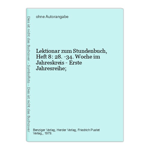 Lektionar zum stundenbuch - lektionar,