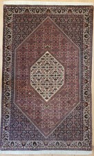 Bidjar Teppich Wolle Hexagon