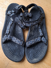 Teva Herren Sandalen Schwarz-Grau-Blau Textil Sportsandalen EU 47 Retro Vintage