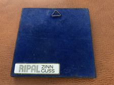 Antik massiv schwer Metall Bild JEGER m.Uralte Pistole/Schusswaffe Pulver 14,5cm