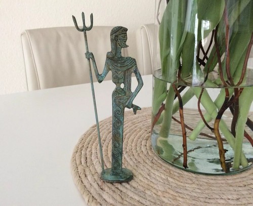 Messing figur poseidon cm - poseidon, 18