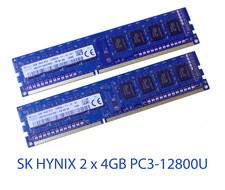 Hynix RAM 2x 4GB = 8GB 1Rx8 PC3-12800U DDR3 1,5V Speicher PC UDIMM 240pin