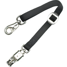 Anbinder FLEXIBLE  Nutzlänge: 55 - 83 cm  Bullhaken Panikhaken Pferd Anhänger