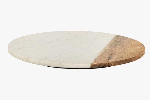 Drehteller marmor mangoholz - drehteller,