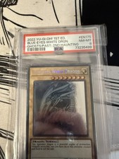 Blauäugiger Weißer Drache (Ghost Rare) GFP2-DE175 1. Auflage. PSA 8