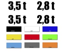 4x Aufkleber Achslast Werte nach Wunsch Achse PKW LKW Wohnmobil Transporter etc.