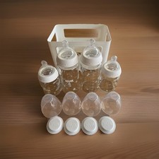 NUK First Choice 4 Babyflaschen Trinkflasche Glasflaschen Set 120ml 240ml in OVP