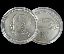 Silber Medaille 1961 Volkswagen Käfer 5 Millionen Volkswagen Heinrich Nordhoff