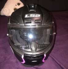 LS2 Motorrad Helm S FF902 Scope Arch Klapphelm Sonnenblende titan-pink matt