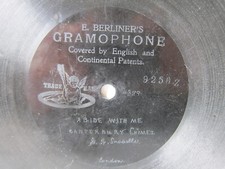 78rpm E. BERLINER GRAMOPHONE 1899 ! Snazelle (Canterbury Chimes) - Abide With Me
